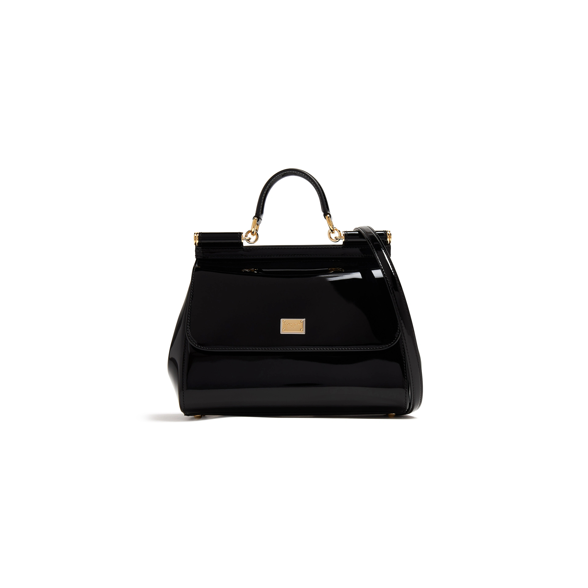 d01ce Gab*a*a sicily dauphine handbag patent leather bb6002a103780999 (25*20*12cm)